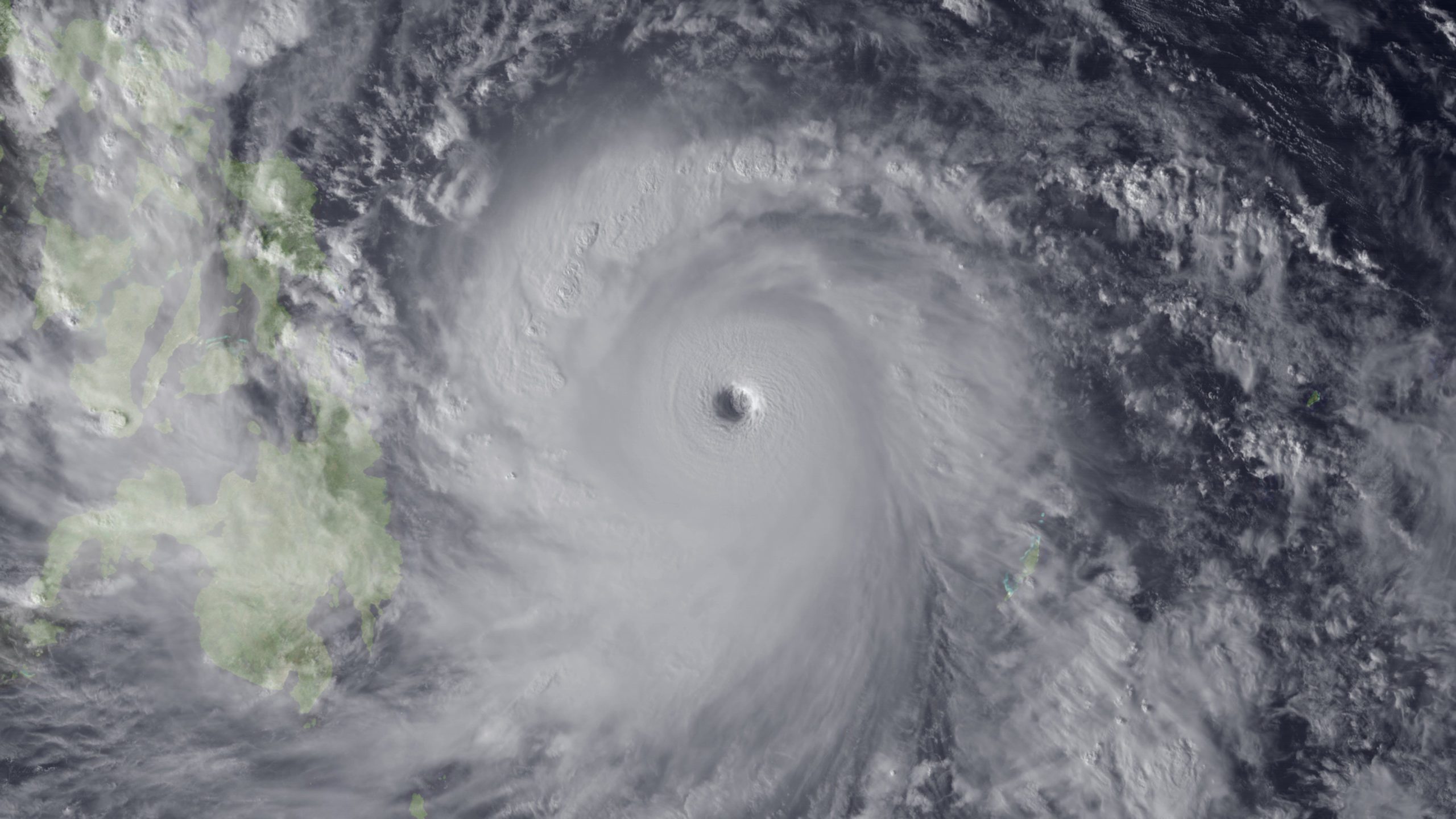 Super Typhoon Haiyan is seen approaching the Philippines in this Japan