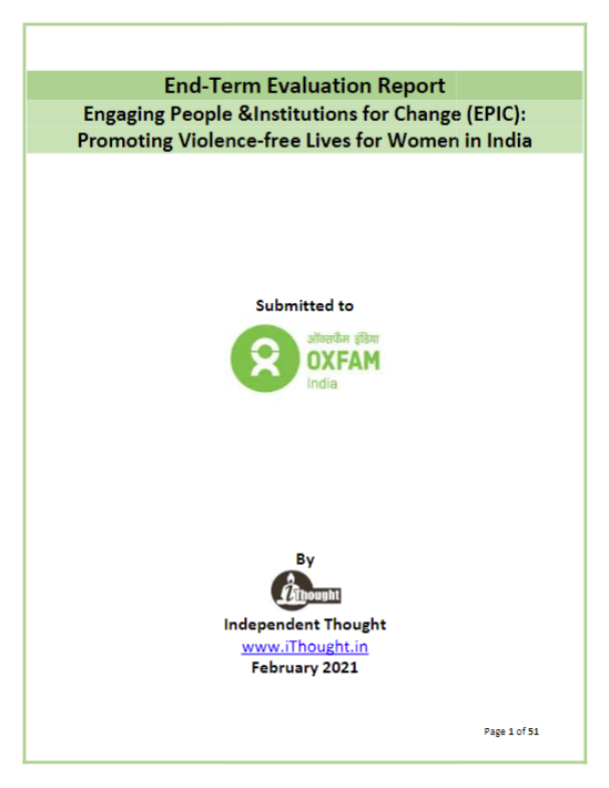 Engaging People &institutions For Change (epic): Free Lives For Women 