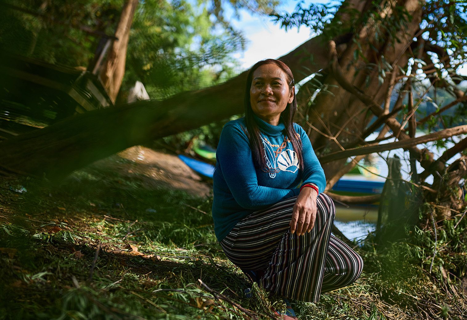 Cambodia: Siphon is a community activist who was trained and coached by 3SPN to advocate for community issues with the local authorities. She is a leader in her community and a part of the local fisheries network. Photo: Patrick Moran/Oxfam