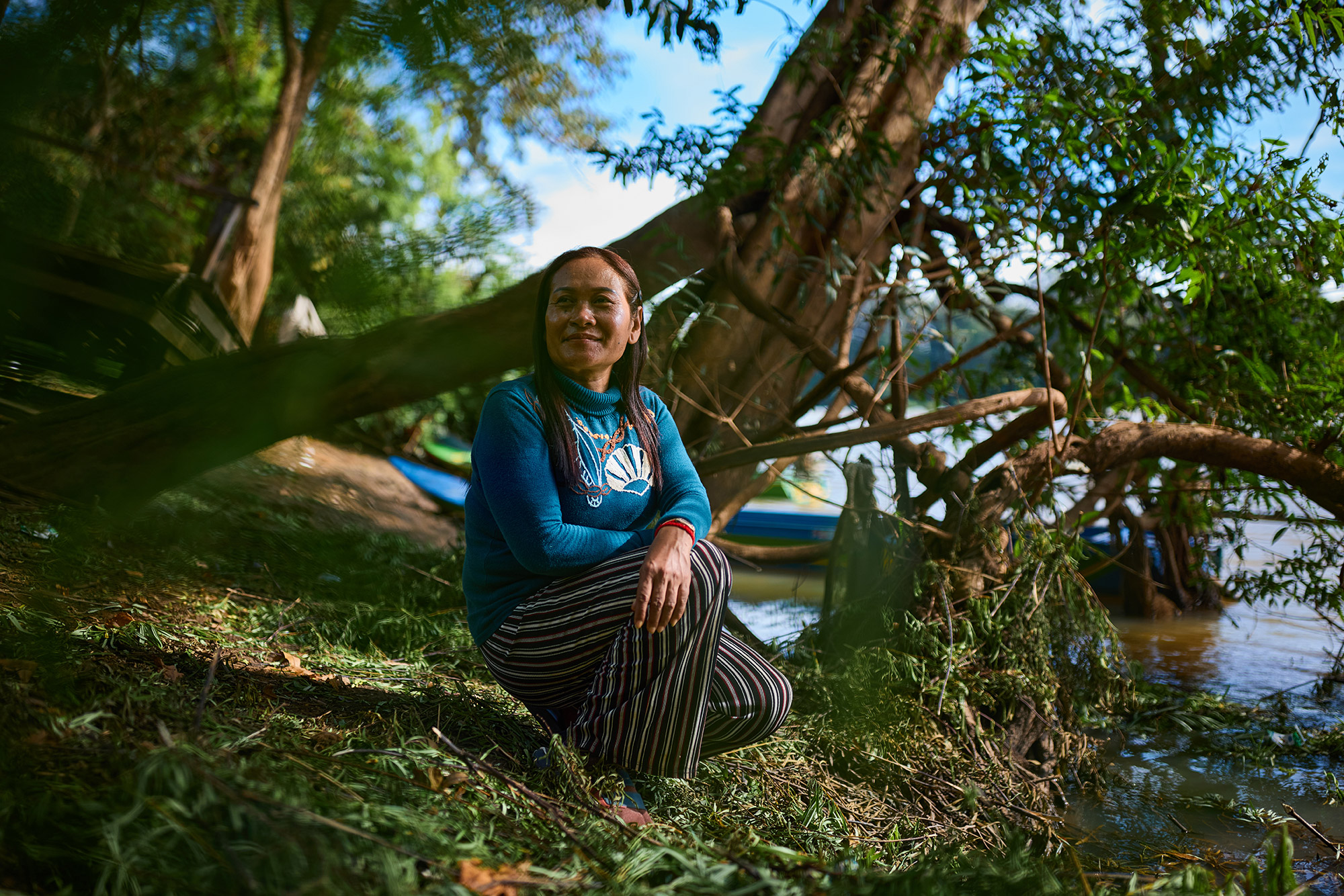 Cambodia: Siphon is a community activist who was trained and coached by 3SPN to advocate for community issues with the local authorities. She is a leader in her community and a part of the local fisheries network. Photo: Patrick Moran/Oxfam
