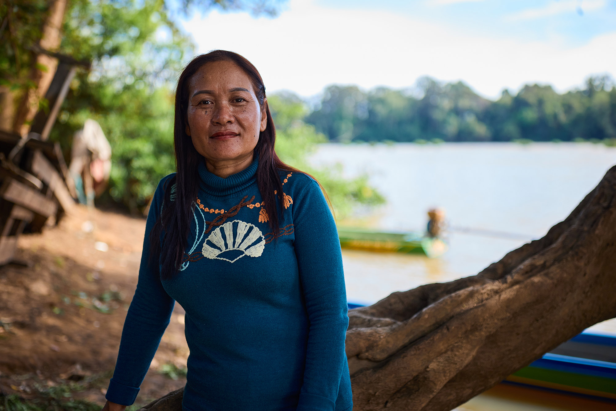 Cambodia: Siphon is a community activist who was trained and coached by 3SPN to advocate for community issues with the local authorities. She is a leader in her community and a part of the local fisheries network. Photo: Patrick Moran/Oxfam