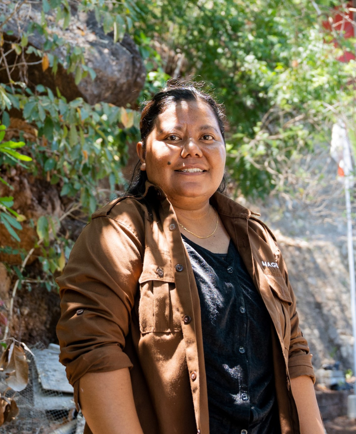 Indonesia: Magda is Oxfam's ICDRC Project Manager in Larantuka. Through local partner YPPS, Oxfam focuses on climate problems as drought occurs every year in the region—and provides solutions such as creating food security, adaptive planting and cultivation, and reintroducing agricultural processing techniques. Oxfam acknowledges the support of the Australian Government through the Australian NGO Cooperation Program (ANCP). Photo: Kyo Umareta/Oxfam