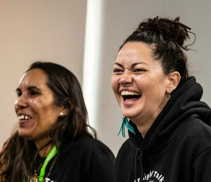 Canberra, Australia: Trailblazer and co-facilitator Cherie Sibosadoand co-facilitator Carla McGrath at the 2022 Straight Talk National Summit. Jillian Mundy/Oxfam