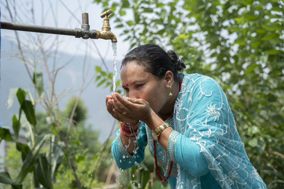 Benighat Rorang Rural Municipality of Dhading District, Nepal: Urmila Basnet, the Chairperson of Maitar Water Supply Users Committee. Kishor Sharma / Oxfam