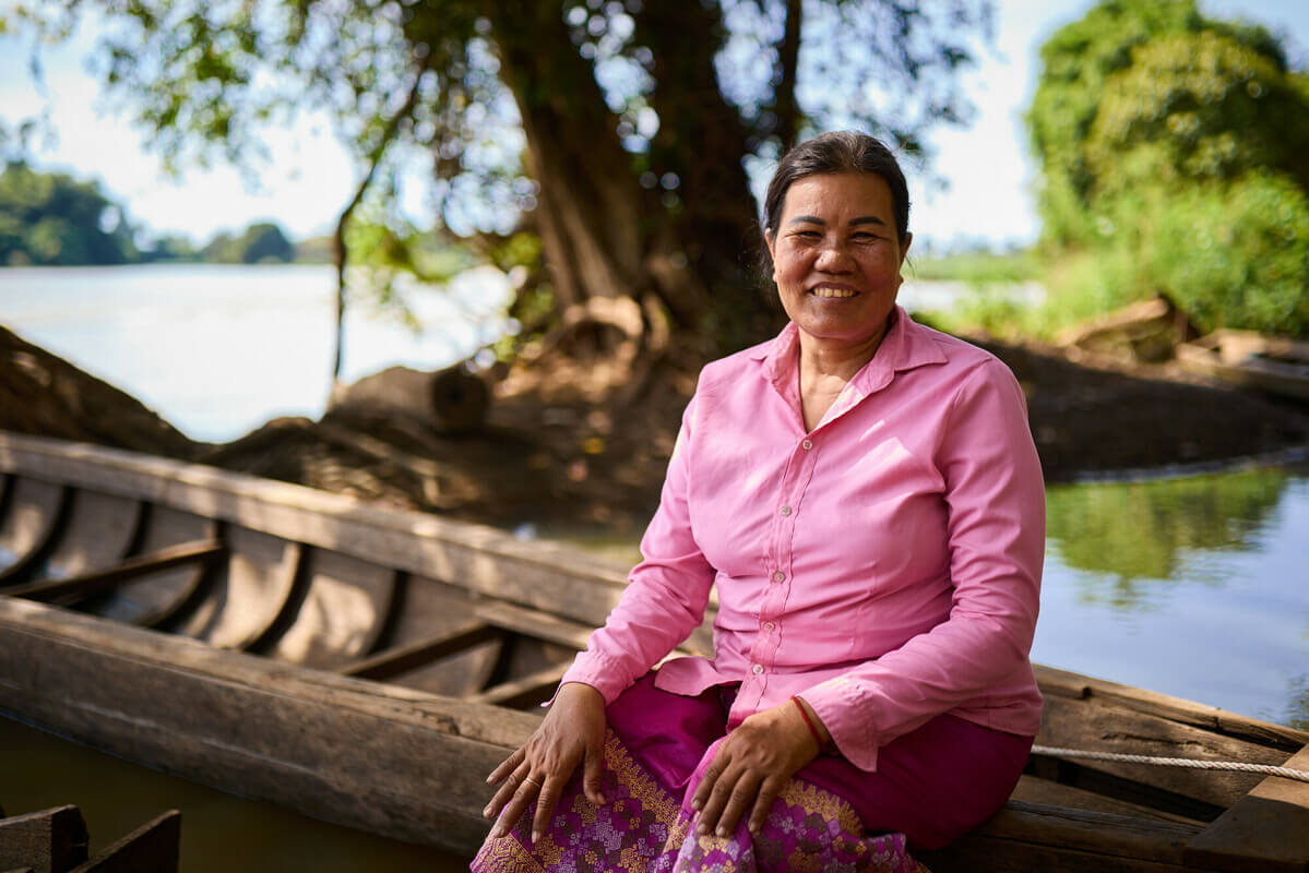 Cambodia: Channy is a community activist and leader. She was trained by 3SPN on advocacy, campaigning, and networking. She was part of a group that successfully championed for the protection of her local fishery. Oxfam acknowledges the support of the Australian Government through the Department of Foreign Affairs and Trade (DFAT). Photo: Patrick Moran/Oxfam