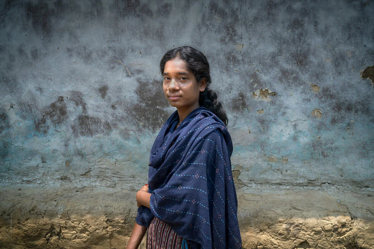 Moulvibazar, Bangladesh: Dani works as a tailor in her community, and both of her parents are tea garden workers. She attended training sessions run by Oxfam partner organisation, Breaking the Silence, and discussed things such as women's rights, gender and the prevention of child marriage. Fabeha Monir/Oxfam